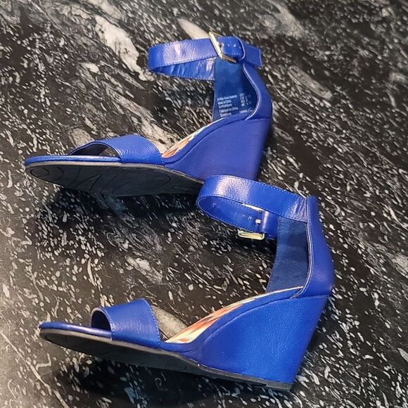 AMERICAN EAGLE WOMEN'S Classic Heels SANDAL ANKLE STRAP OPEN TOE WEDGE SANDAL - Picture 10 of 16